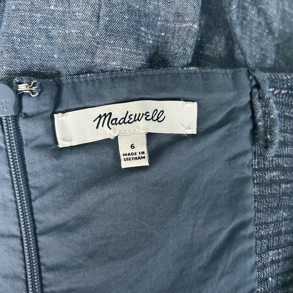 Madewell Chambray Dress Size 6 - Picture 7 of 8